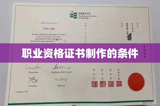 新华职业资格证书制作的条件