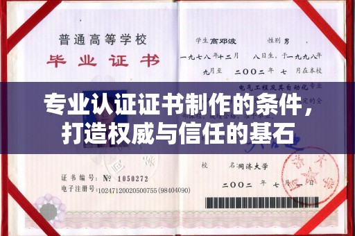 新华专业认证证书制作的条件，打造权威与信任的基石