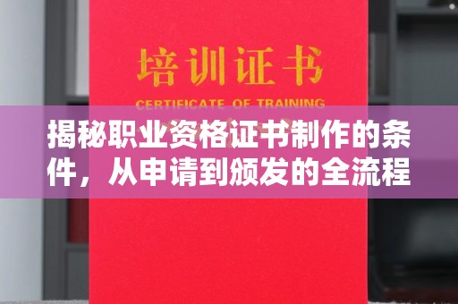新华揭秘职业资格证书制作的条件，从申请到颁发的全流程解析