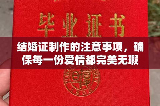 新华结婚证制作的注意事项，确保每一份爱情都完美无瑕