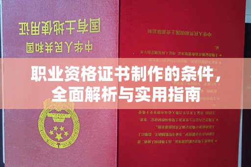 新华职业资格证书制作的条件，全面解析与实用指南